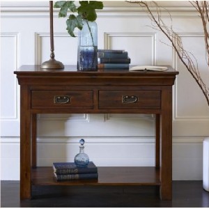 Victoria Walnut : Bàn Trang Trí Gỗ Sồi Console - 100cm 